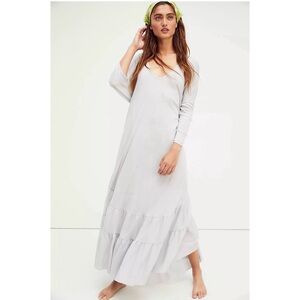 Free People Sun Seeker Maxi Dress In Grey NWT SZ Small